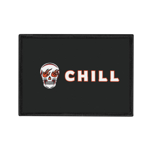 Chill Flaming Skull Patch
