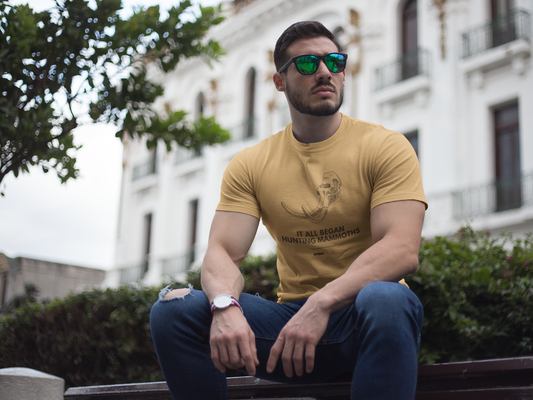 All Began Hunting Mammoths T-shirt