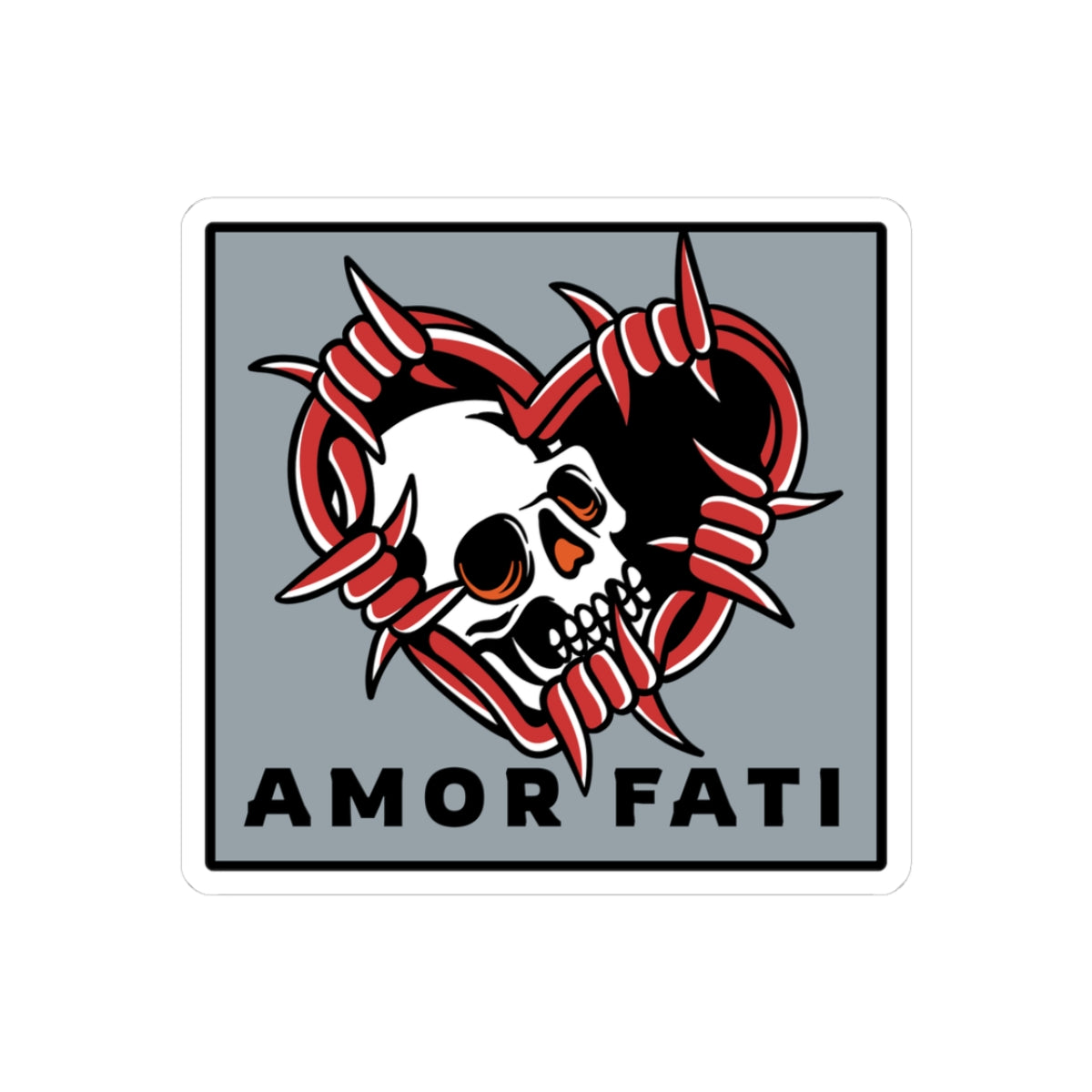 Amor Fati Skull Sticker
