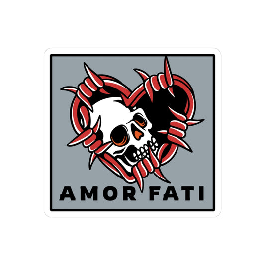 Amor Fati Skull Sticker