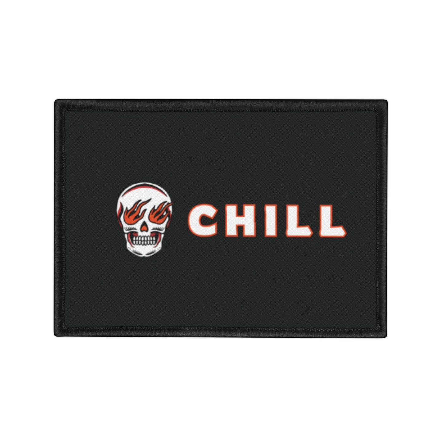 Chill Flaming Skull Patch