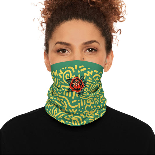 Wild Rose Flow Neck Gaiter – Green Motion Edition