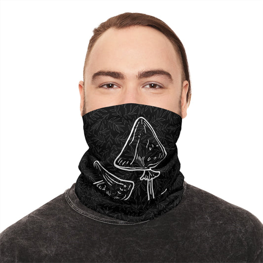Mushroom Ritual Neck Gaiter – Wild Wind Deep Forest