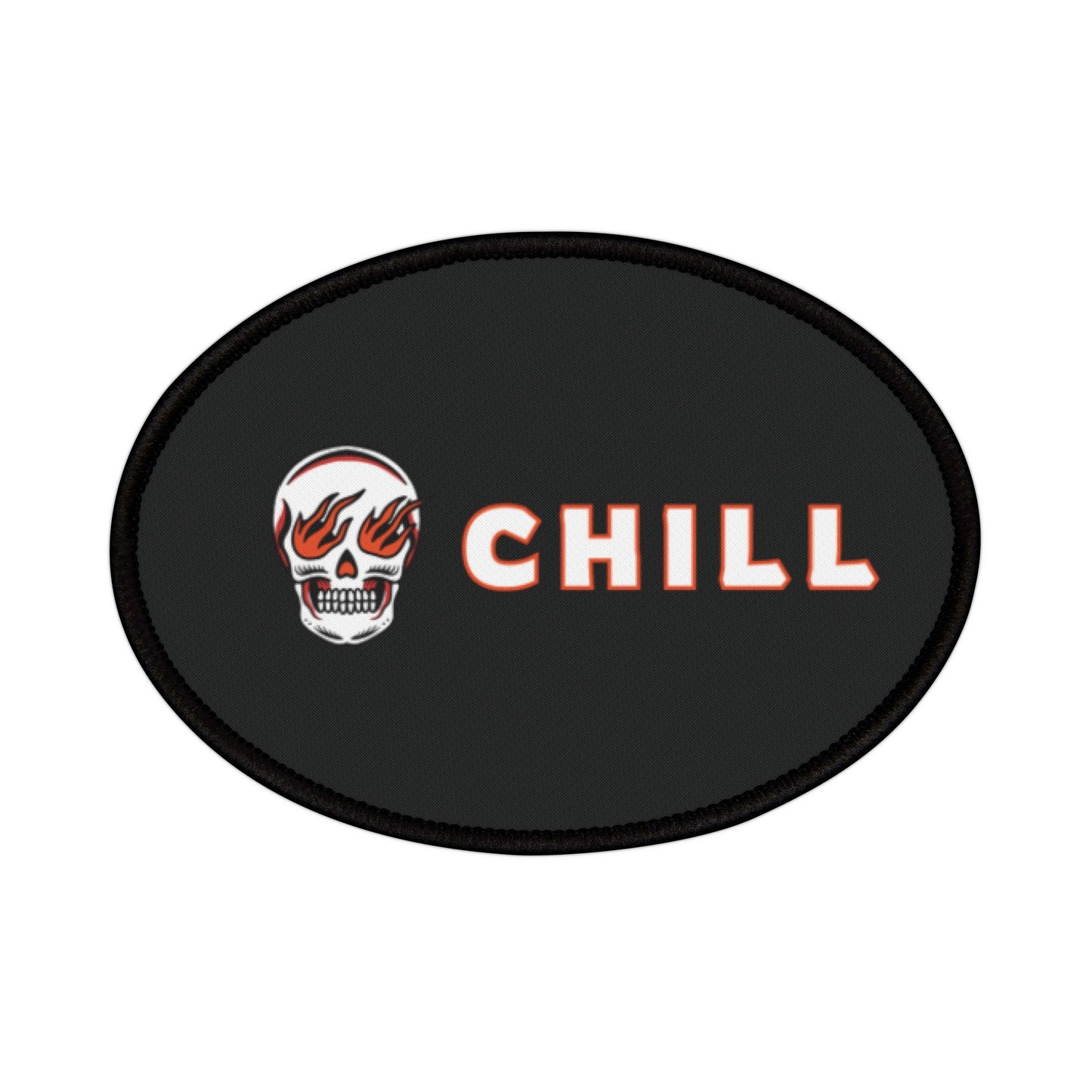 Chill Flaming Skull Patch