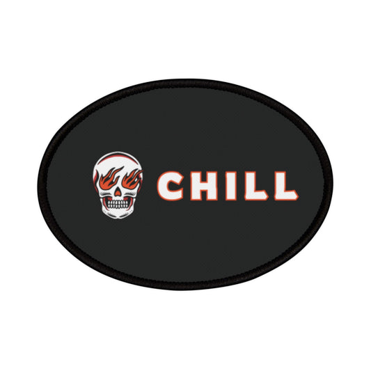 Chill Flaming Skull Patch