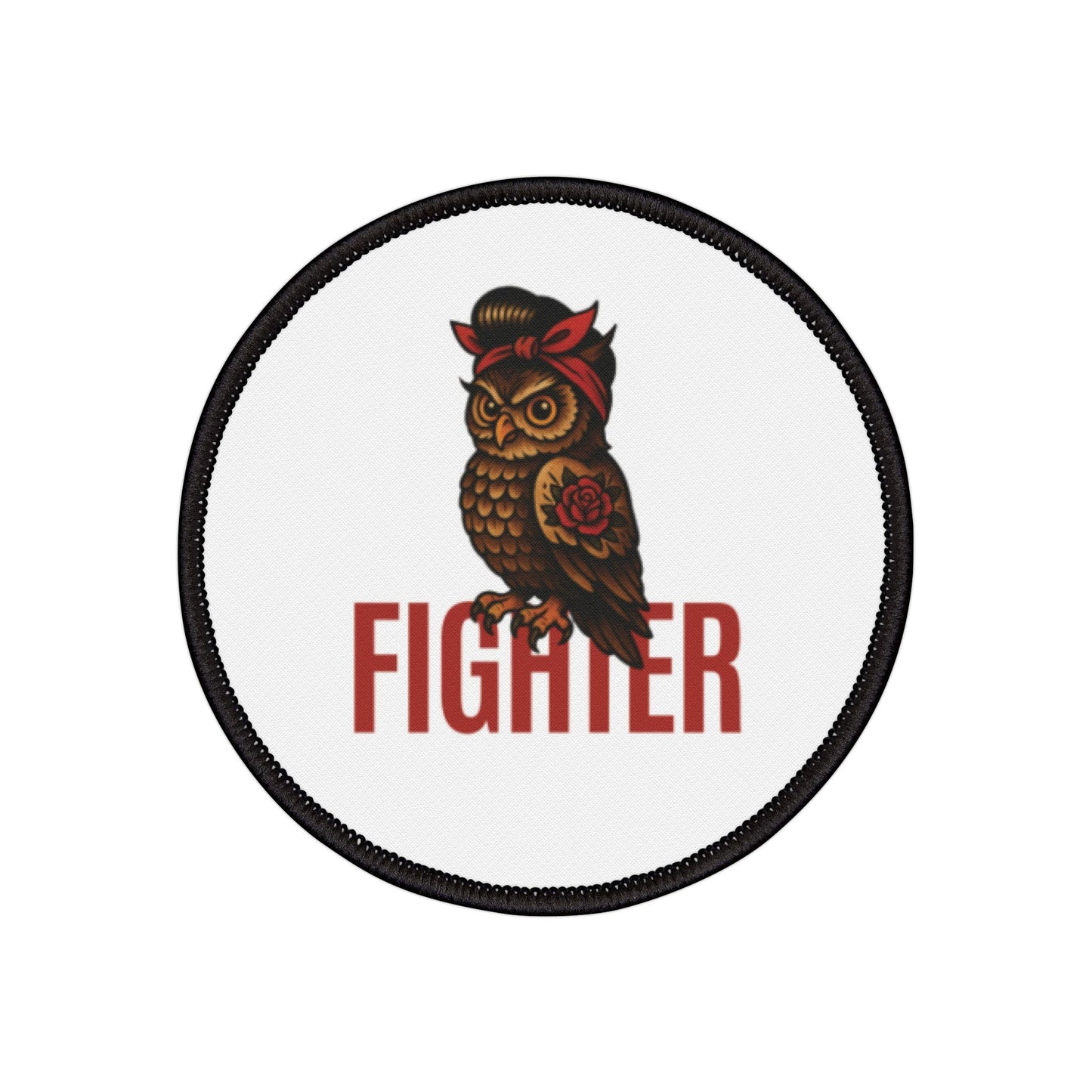 Fighter Owl Iron-On Patch