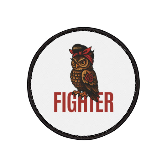 Fighter Owl Iron-On Patch