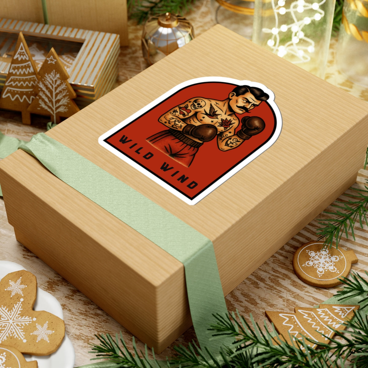 Tattooed Boxer Sticker