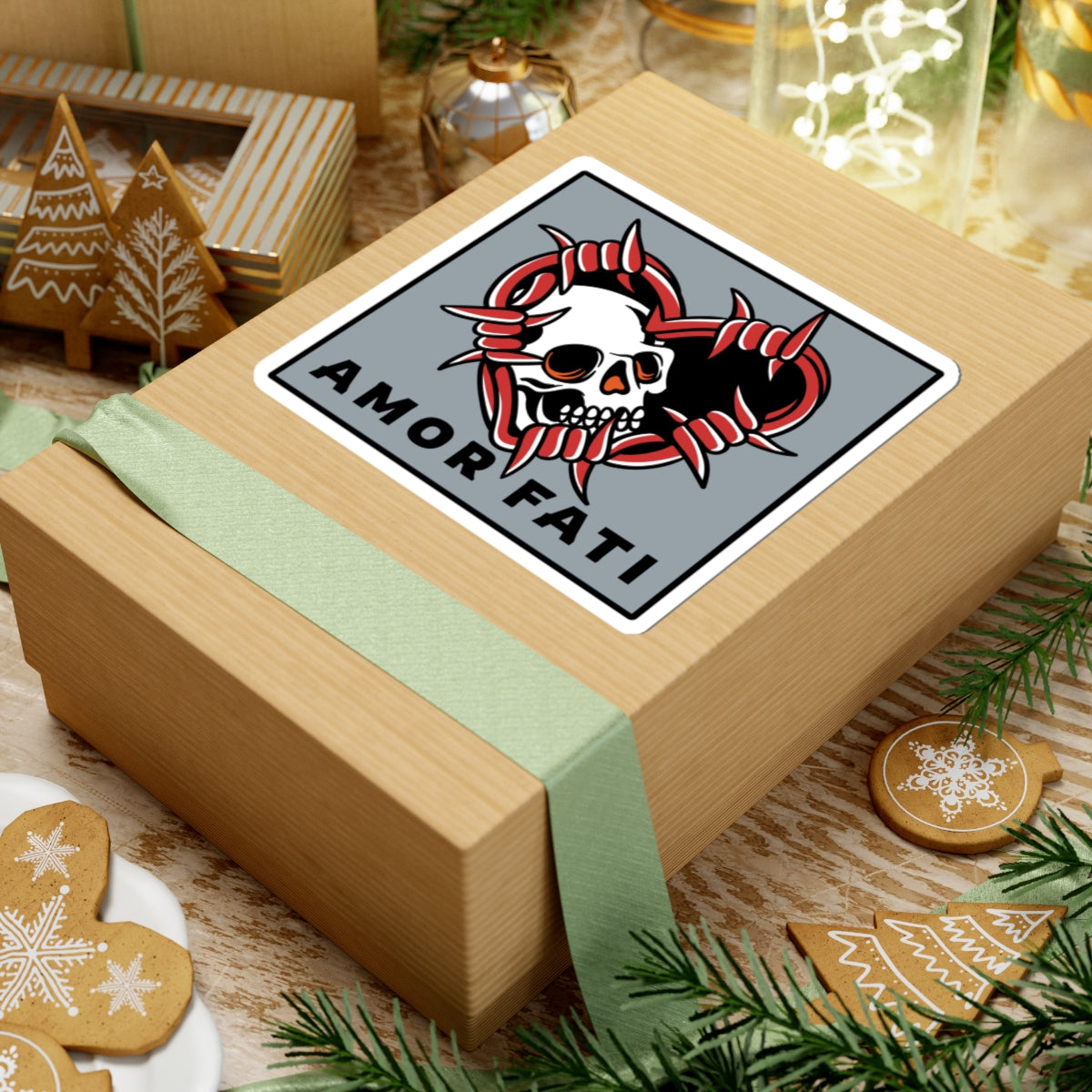 Amor Fati Skull Sticker