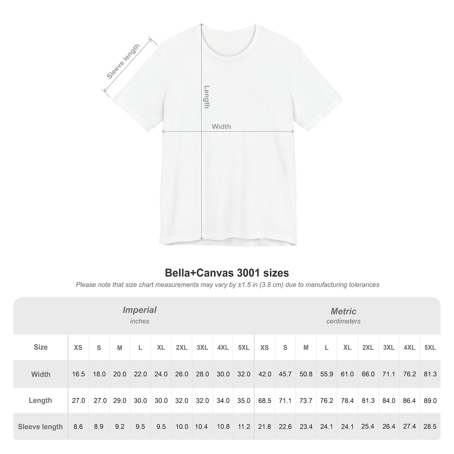 Wild Wind T Shirts Sizes Chart 