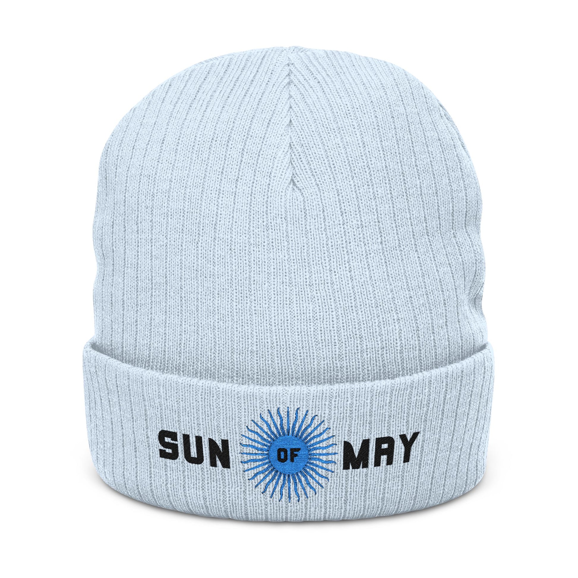 sun of may wild wind light blue beanie