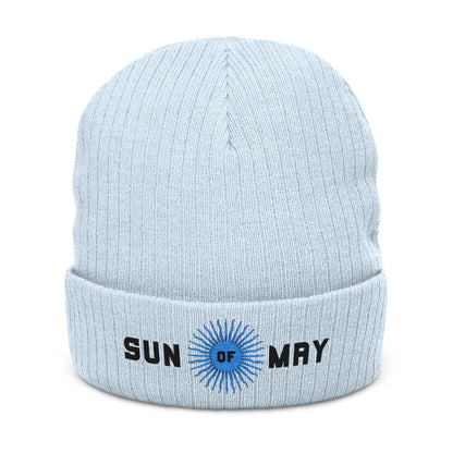 sun of may wild wind light blue beanie